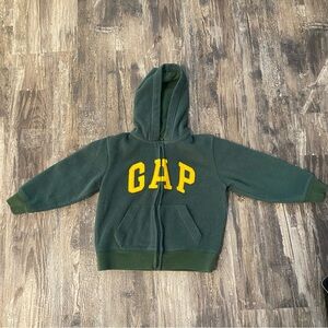 GAP Kids Green Hoodie with Yellow Logo